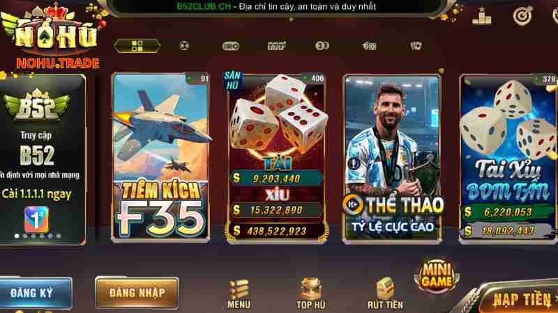 Các tựa game Nổ Hũ đổi thưởng hot nhất tại B52 Club 2026